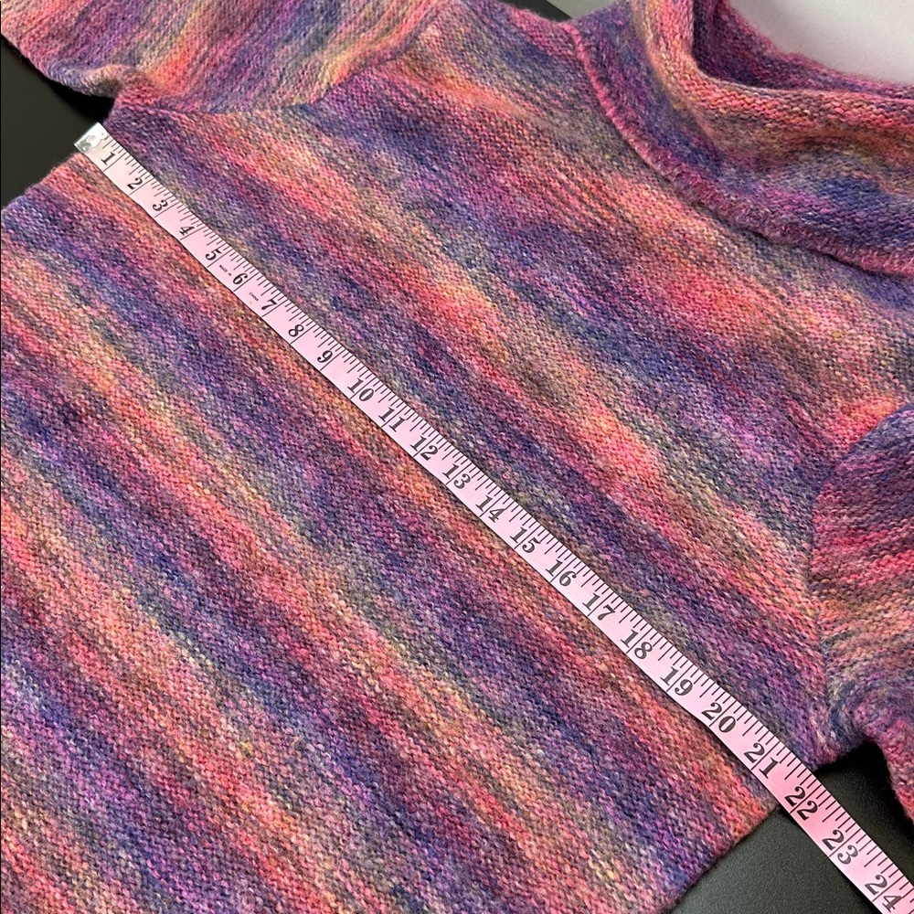 Vtg Fashion Bug Wool Blend Rainbow Turtleneck Knit Sweater 14/16W - Picture 6 of 10